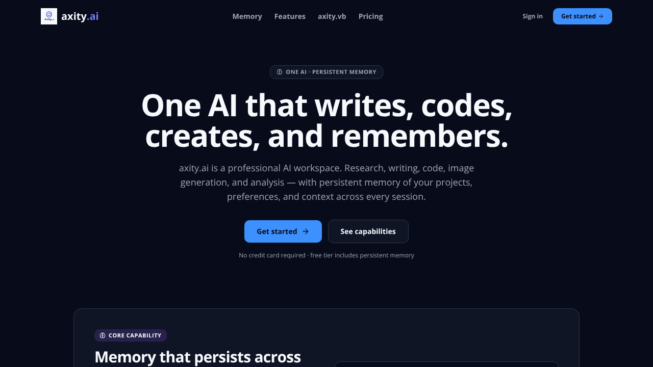 axity.ai website screenshot