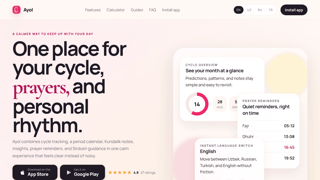 Ayol website screenshot