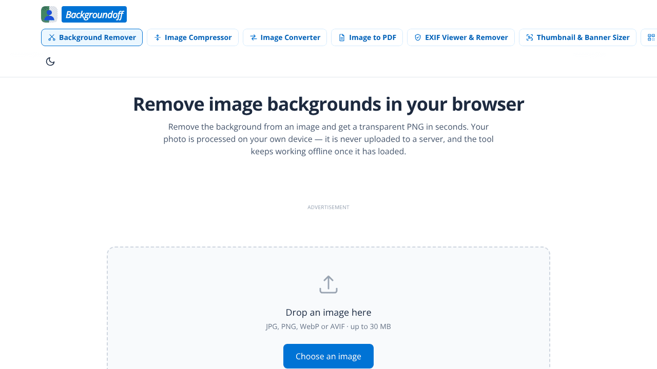 Backgroundoff website screenshot