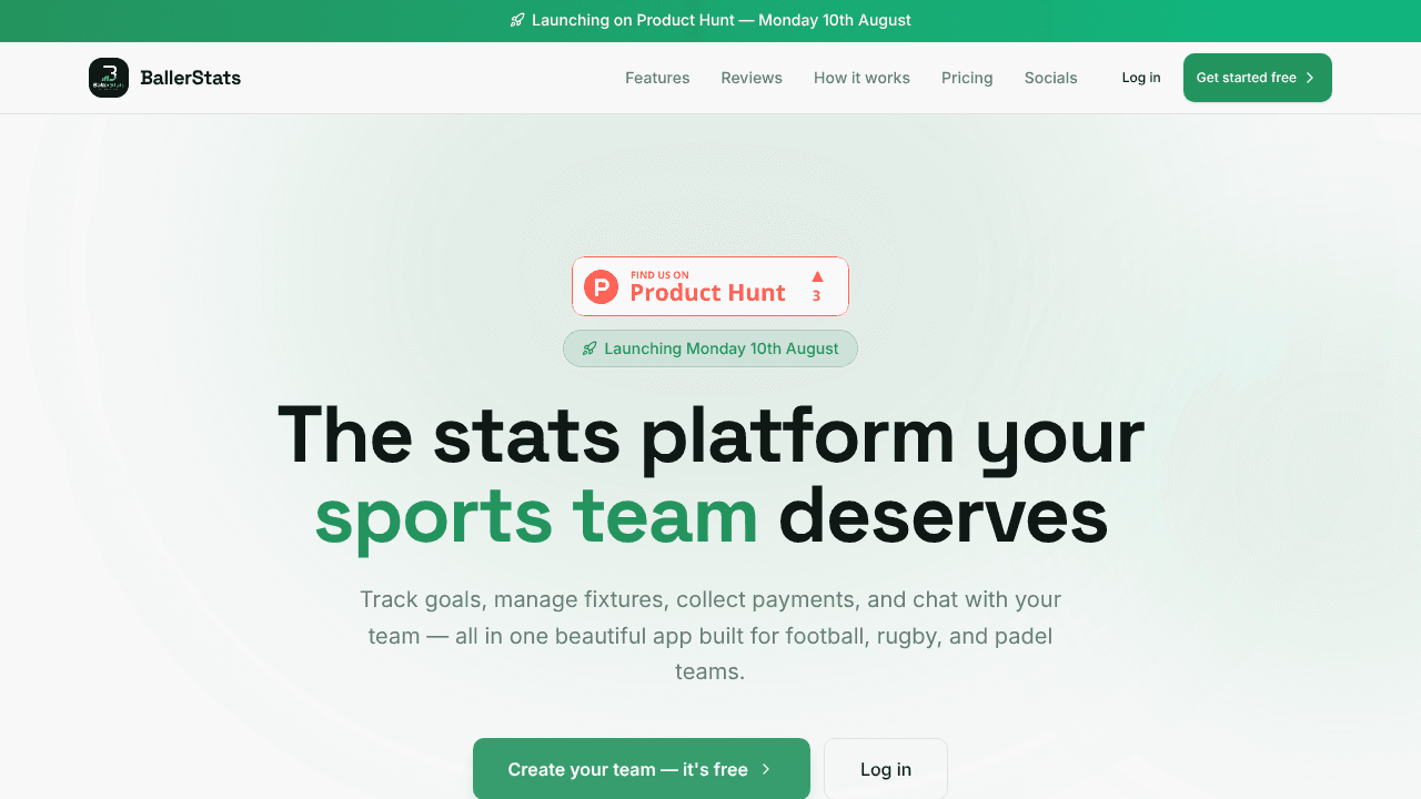 BallerStats website screenshot