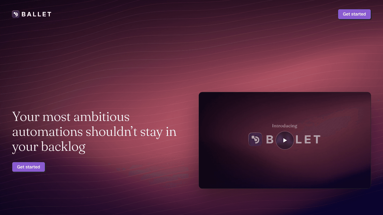 Ballet website screenshot