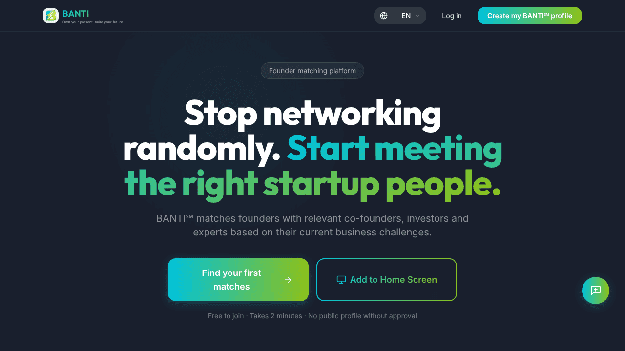 BANTI website screenshot