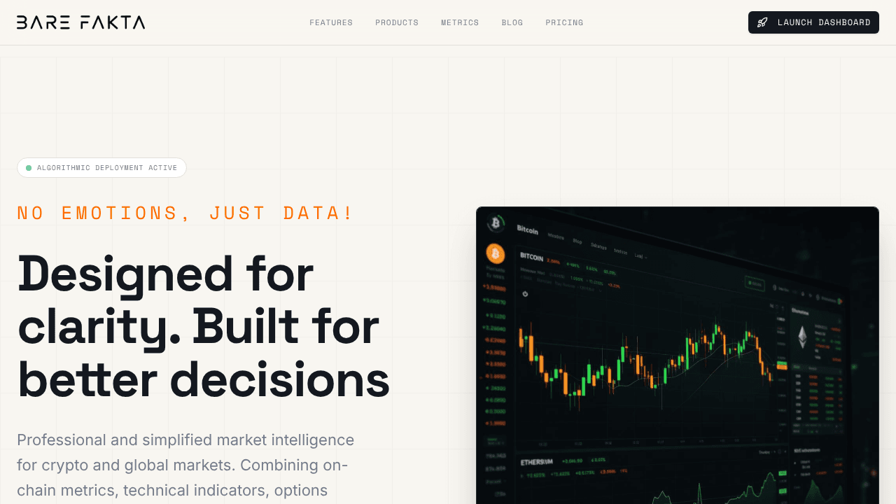 Bare Fakta website screenshot