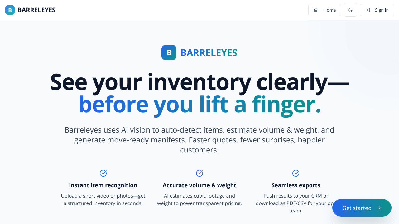 Barreleyes website screenshot