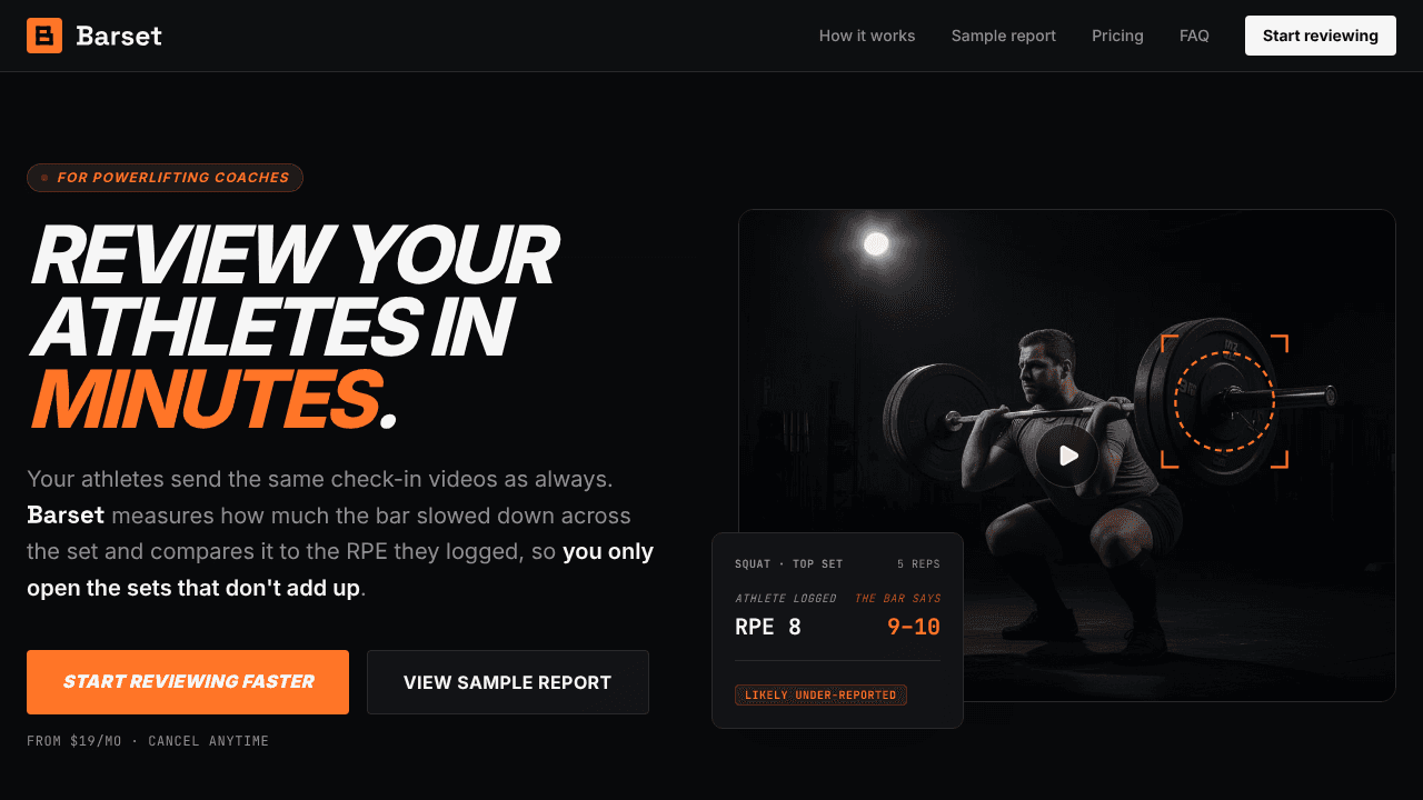 Barset website screenshot