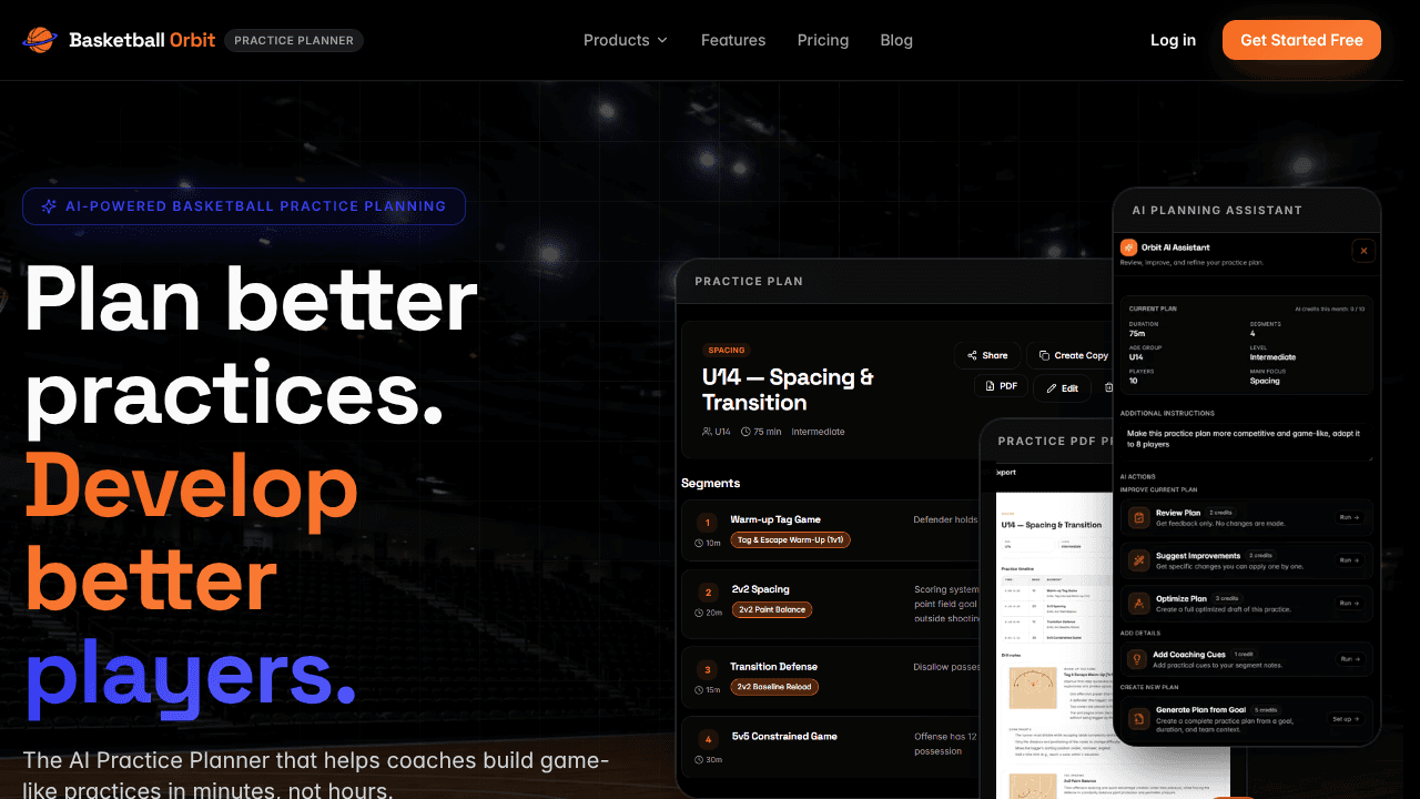 Basketball Orbit website screenshot