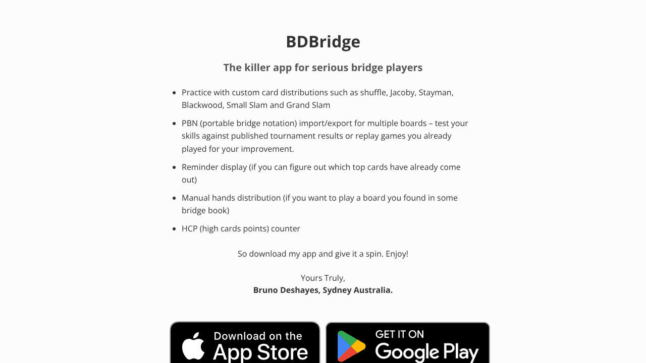 BDBridge website screenshot