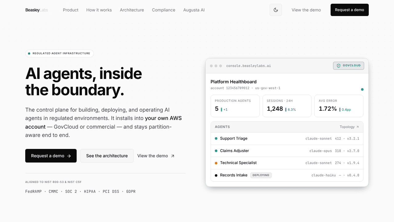 Beasley Labs website screenshot