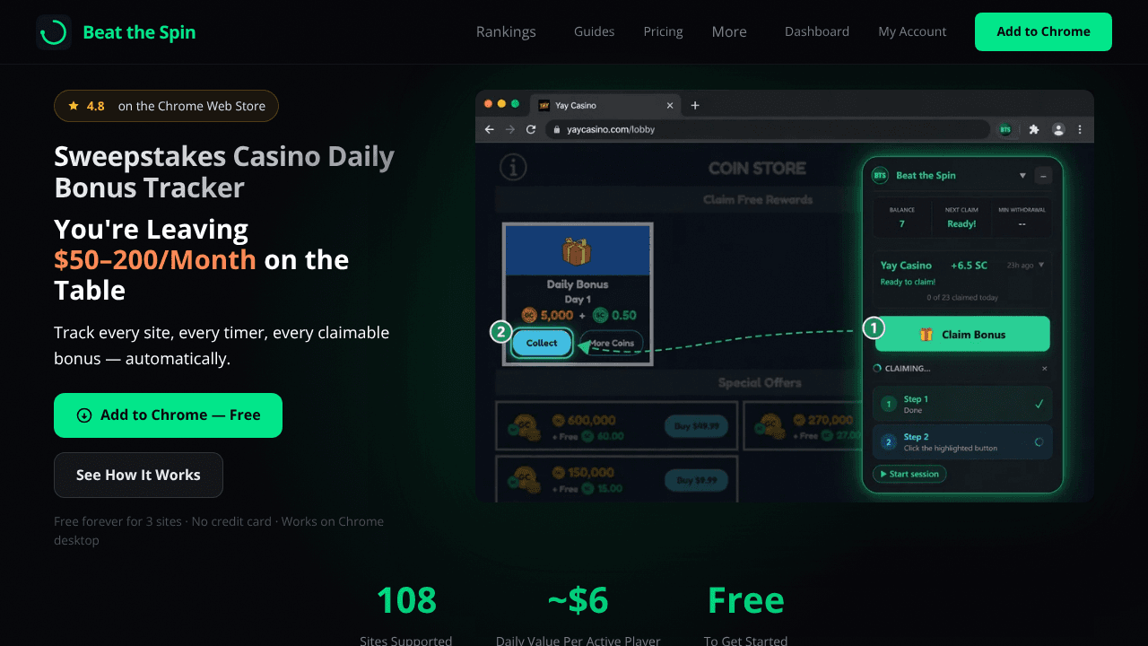 Beat the Spin website screenshot