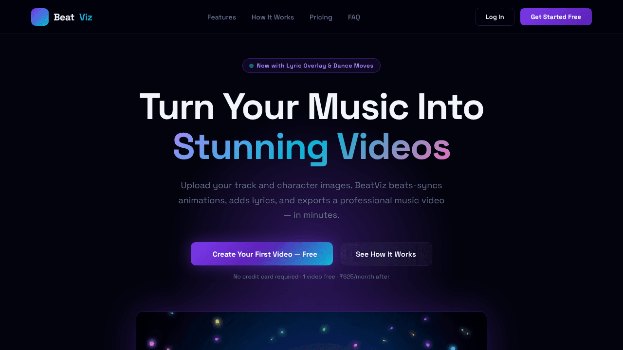 BeatViz website screenshot
