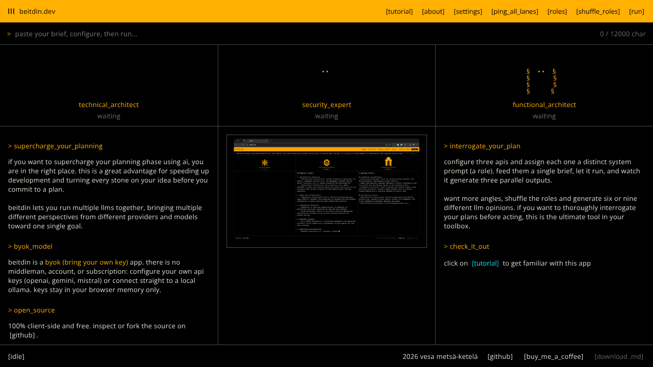 beitdin.dev website screenshot