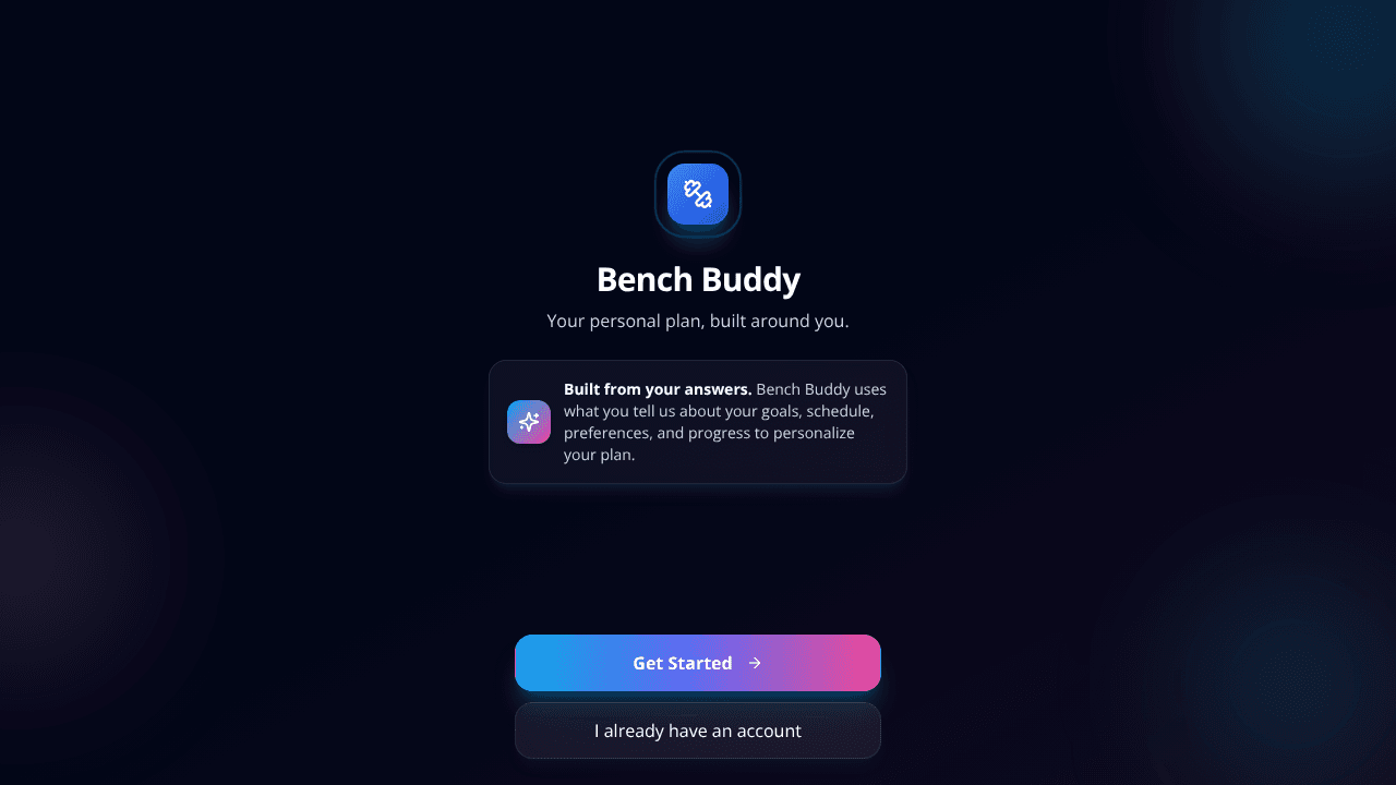 Bench Buddy website screenshot