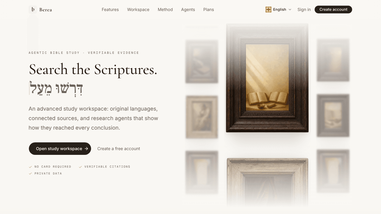 Berea Study website screenshot