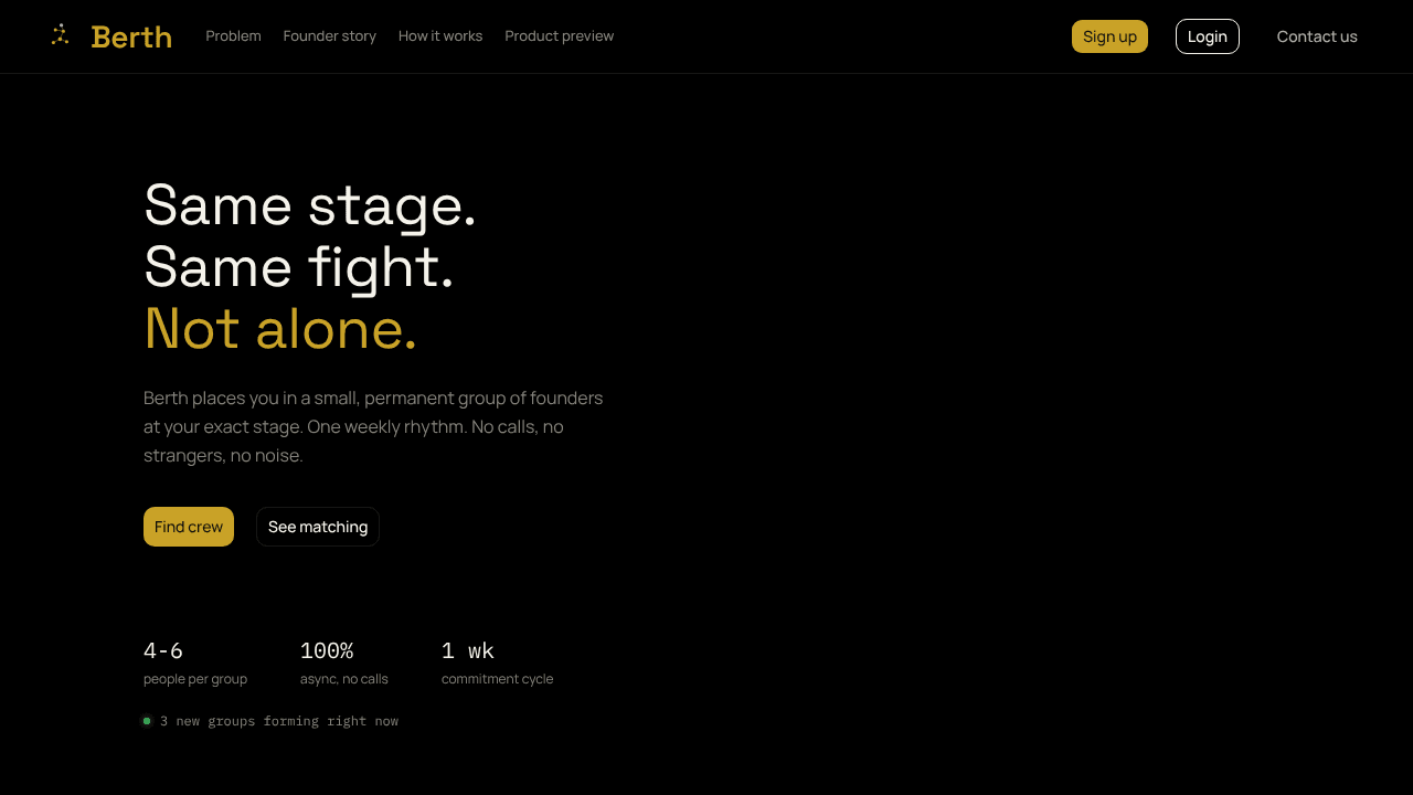 Berth website screenshot