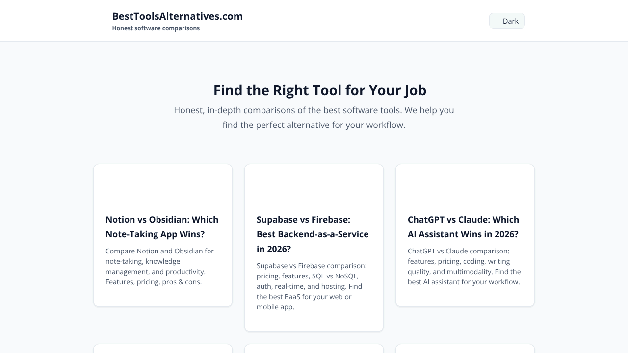 Best Tools Alternatives website screenshot