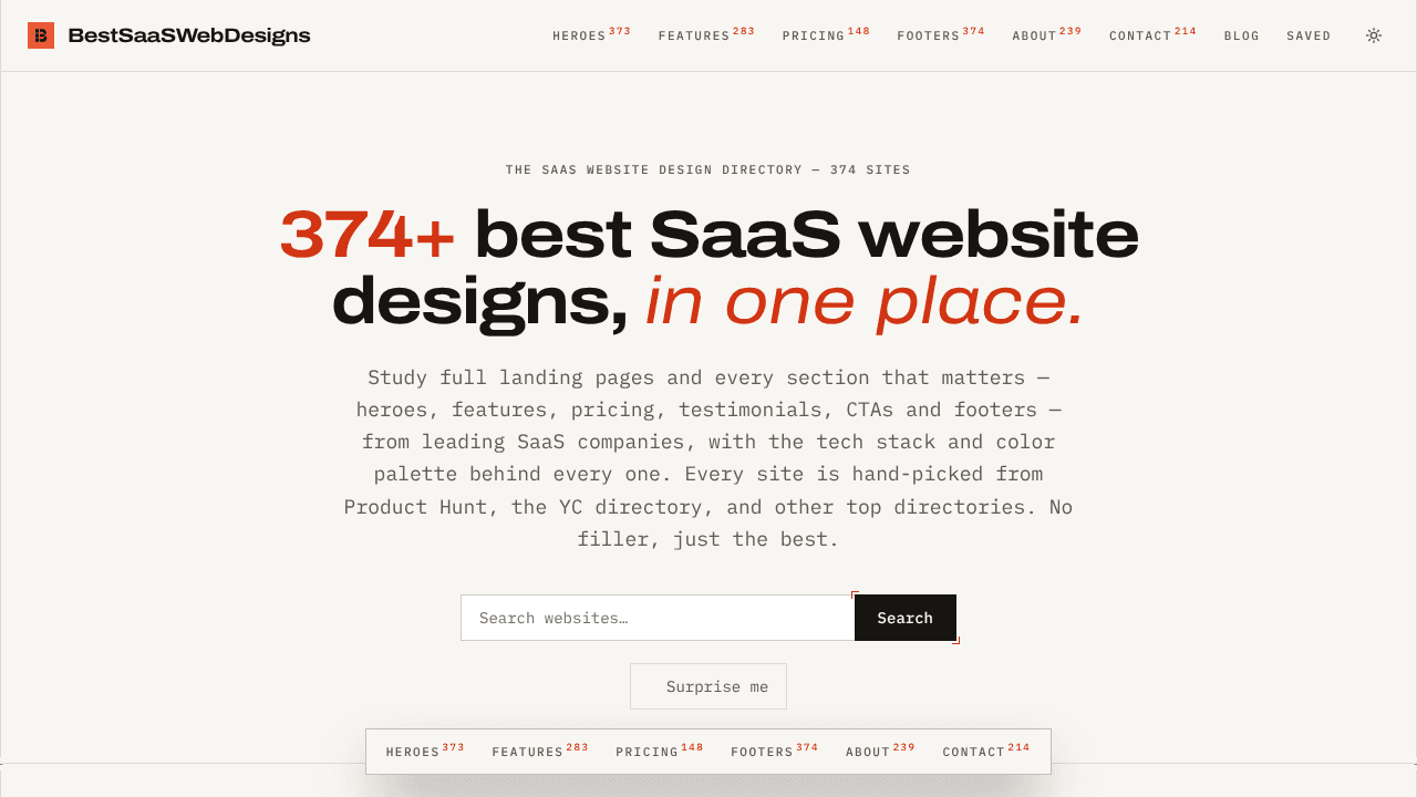 BestSaaSWebDesigns website screenshot