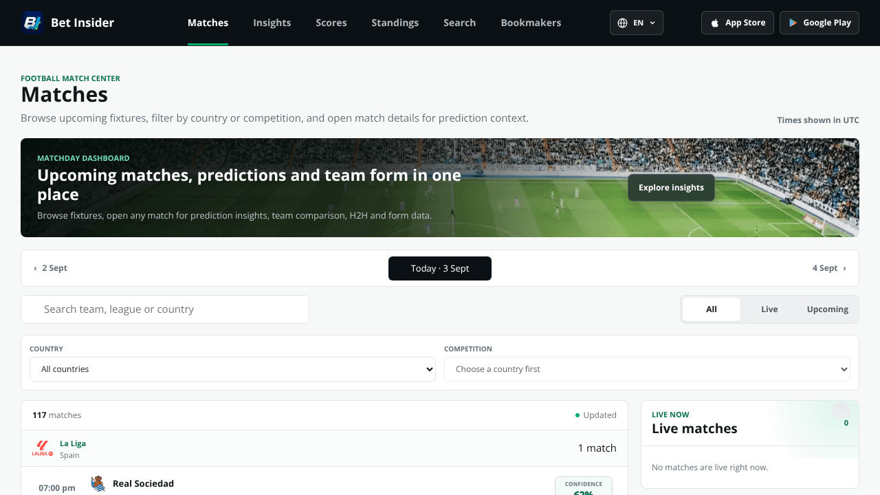 Bet Insider website screenshot
