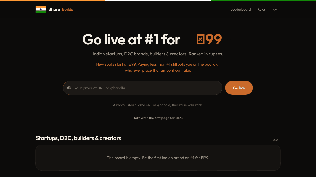 BharatBuilds website screenshot