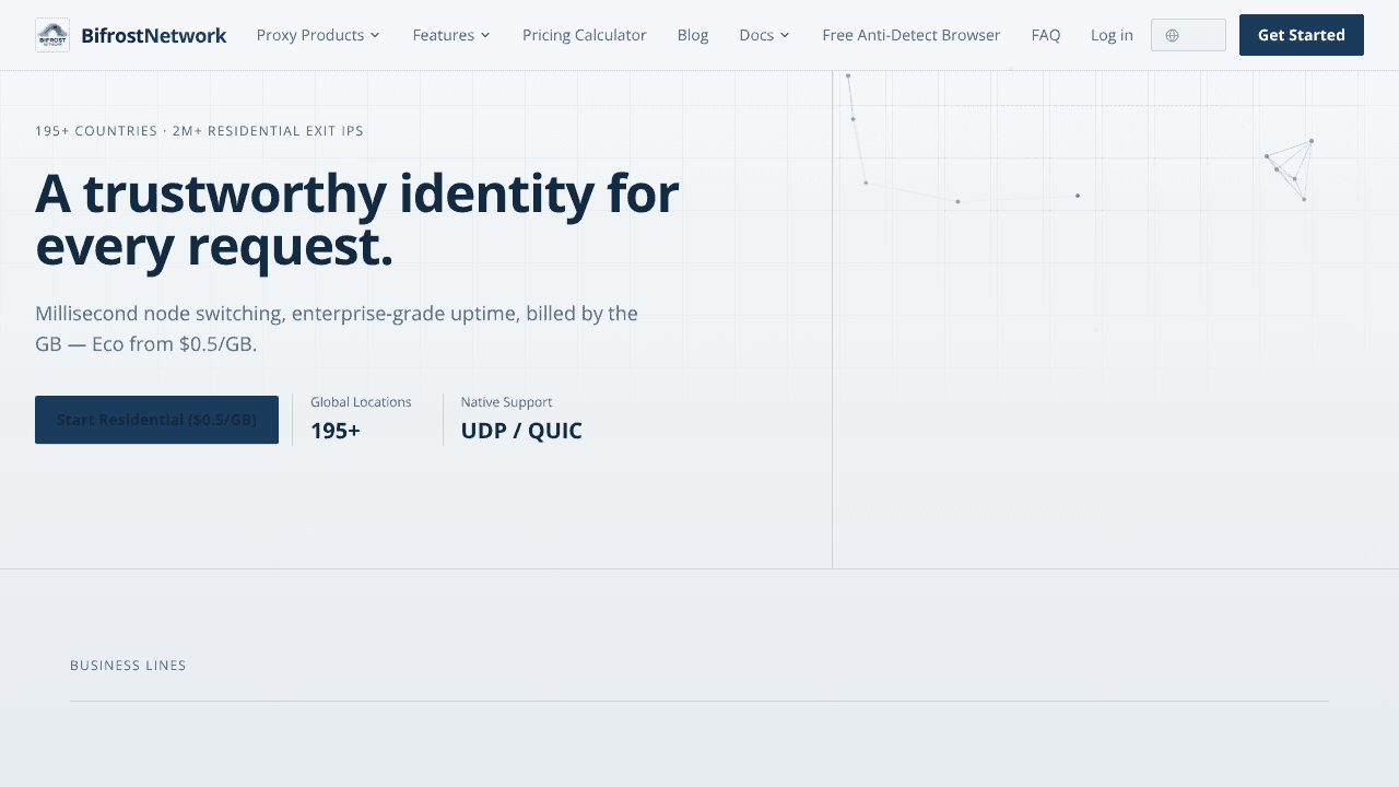 BifrostNetwork website screenshot