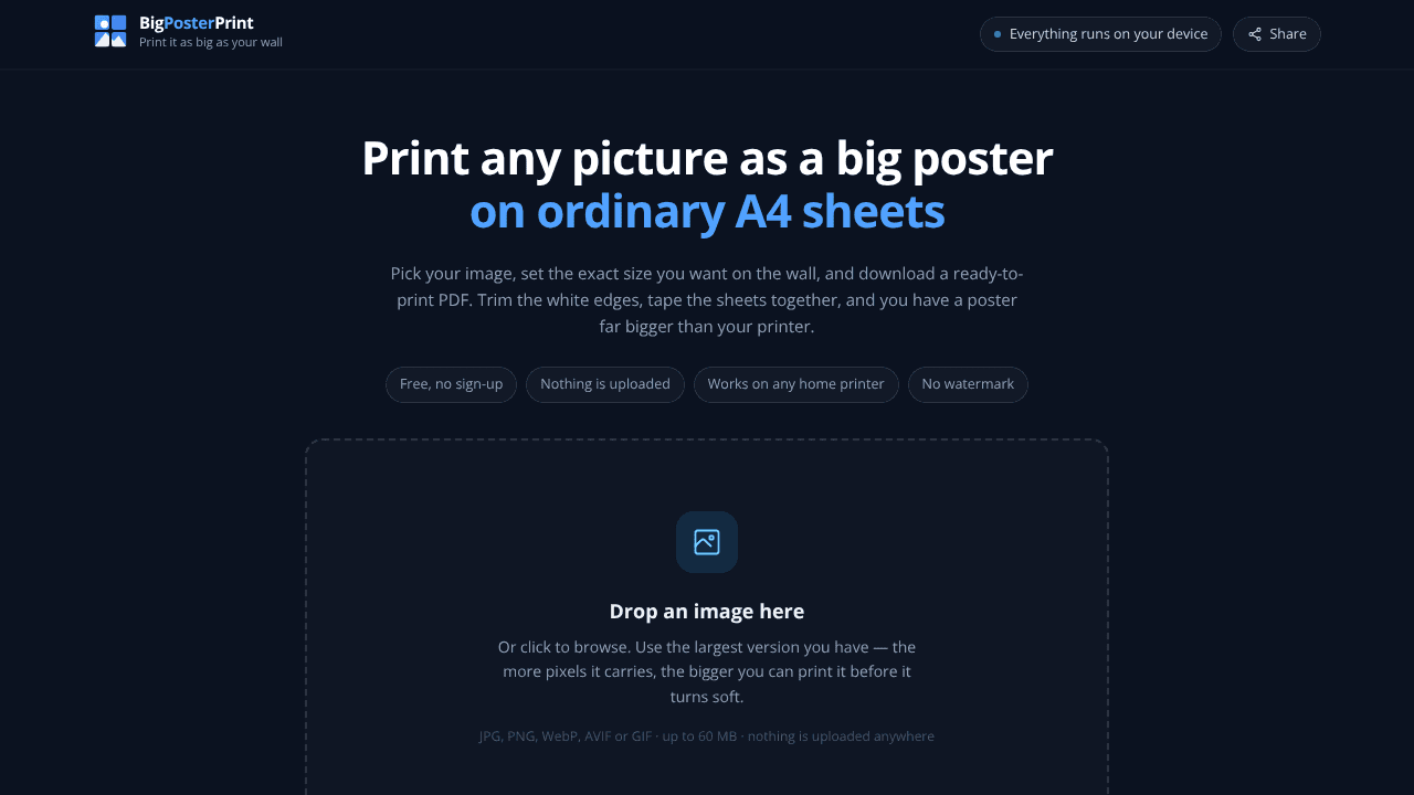 BigPosterPrint website screenshot