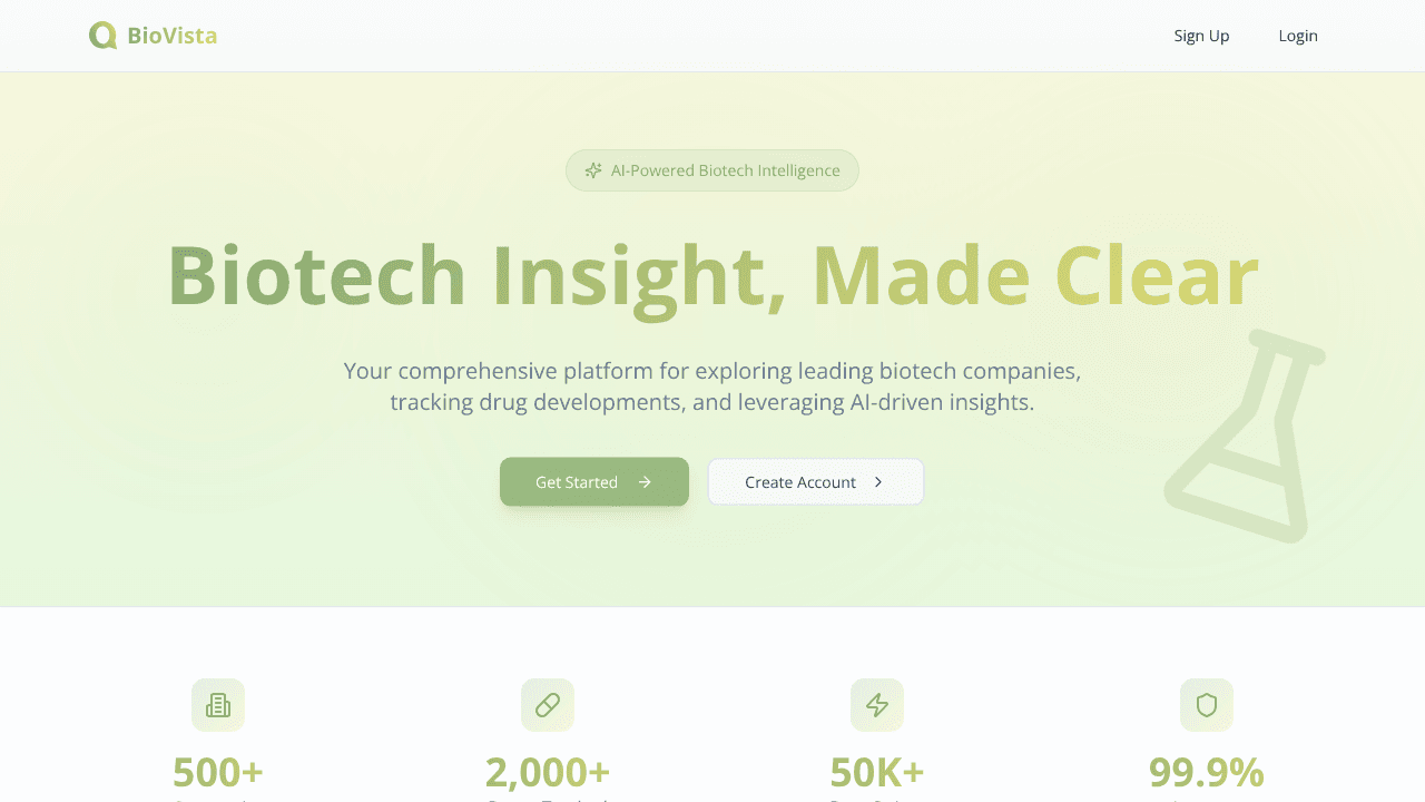 BioVista website screenshot