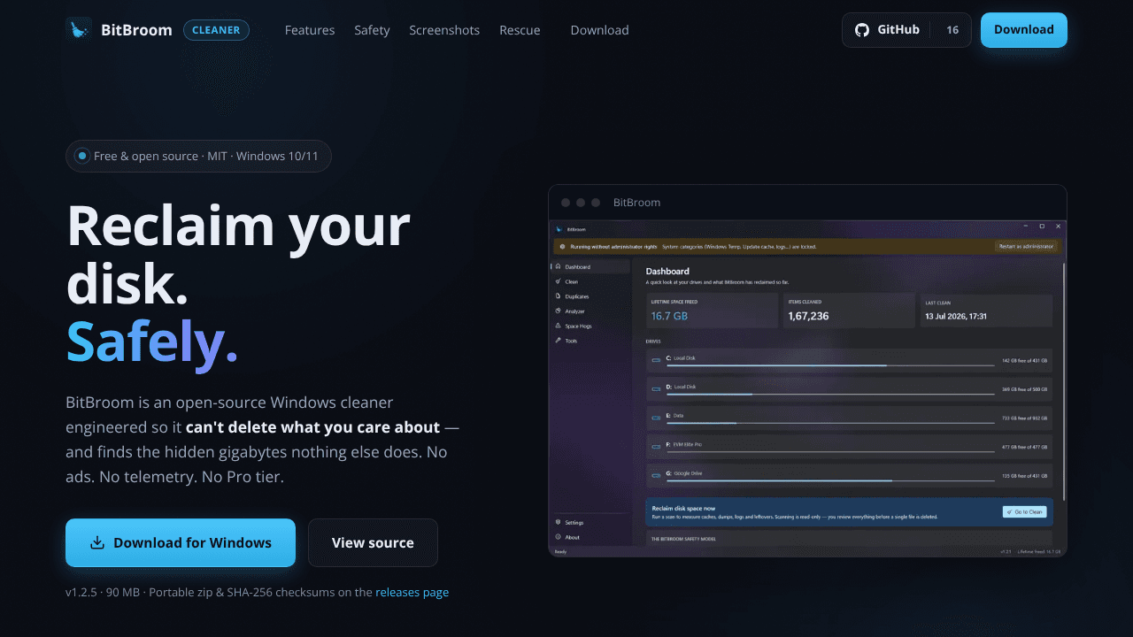 BitBroom website screenshot