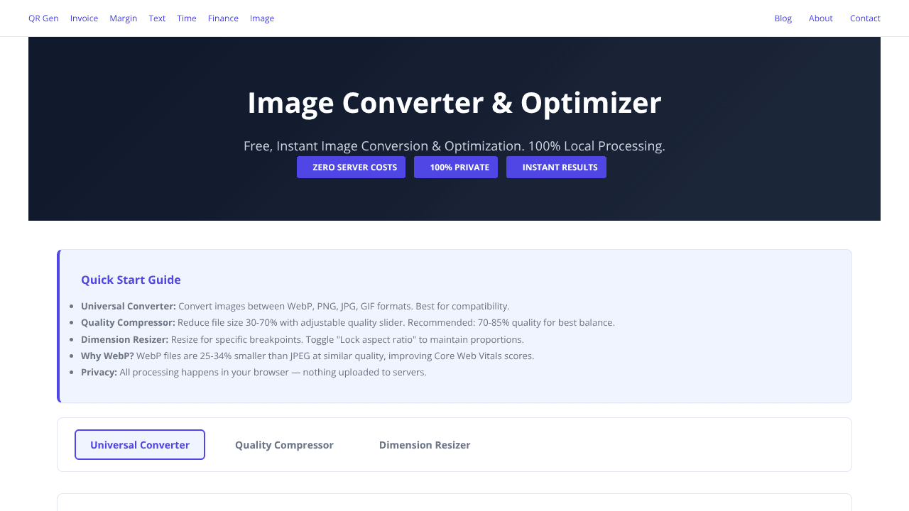 BizImageConvert website screenshot