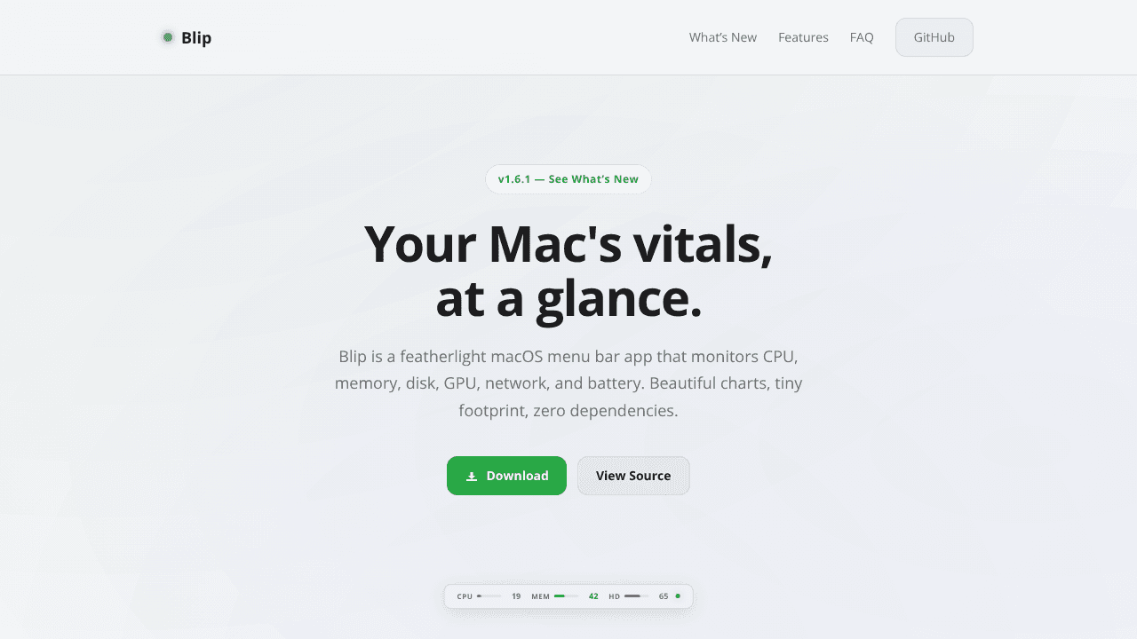 Blip website screenshot