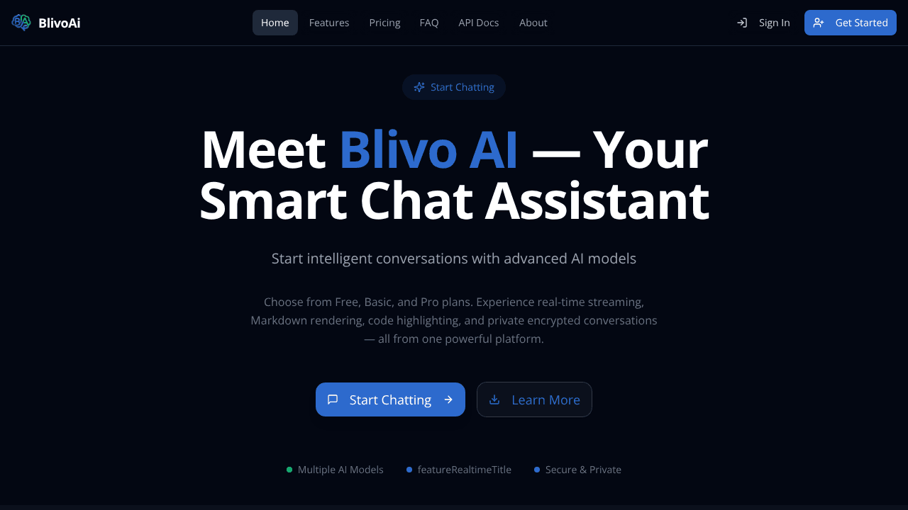 BlivoAi website screenshot