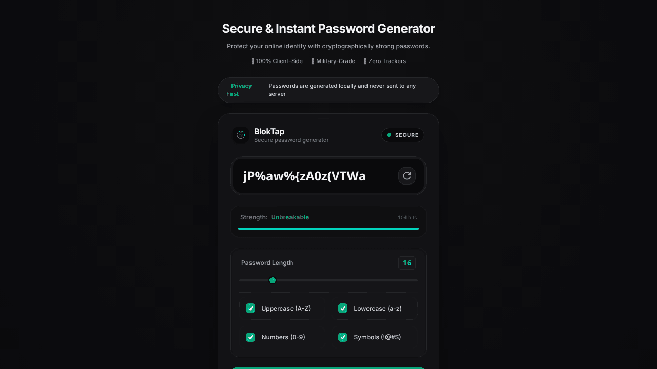 BlokTap website screenshot