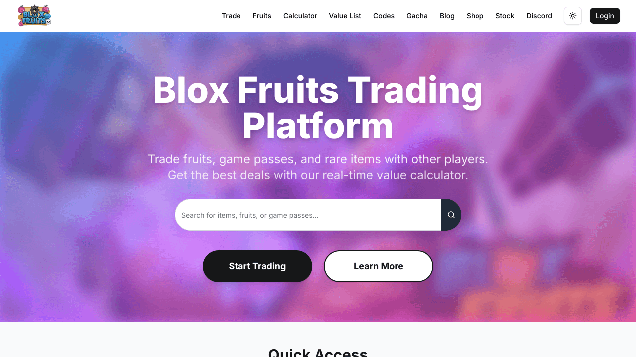Blox Fruits Trading Platform