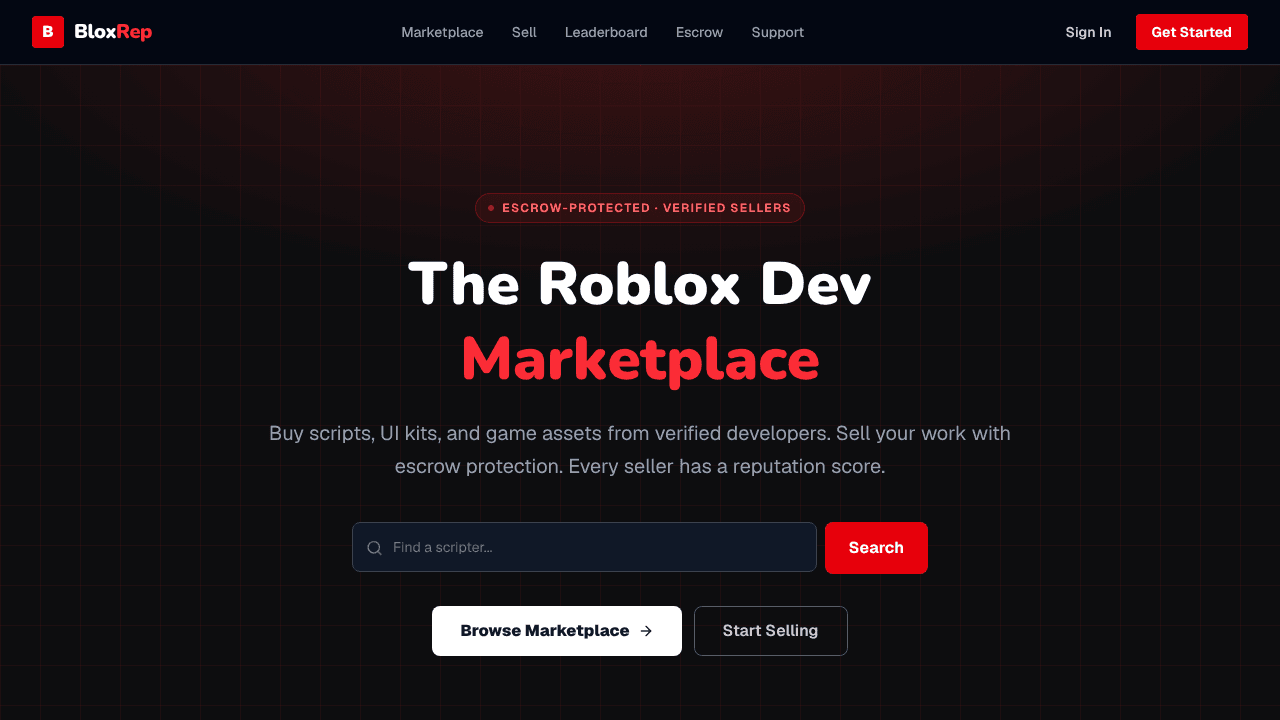 BloxRep.com - Roblox Developer Hub website screenshot