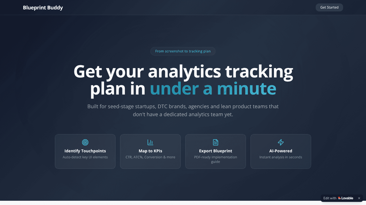 Blueprint Buddy website screenshot