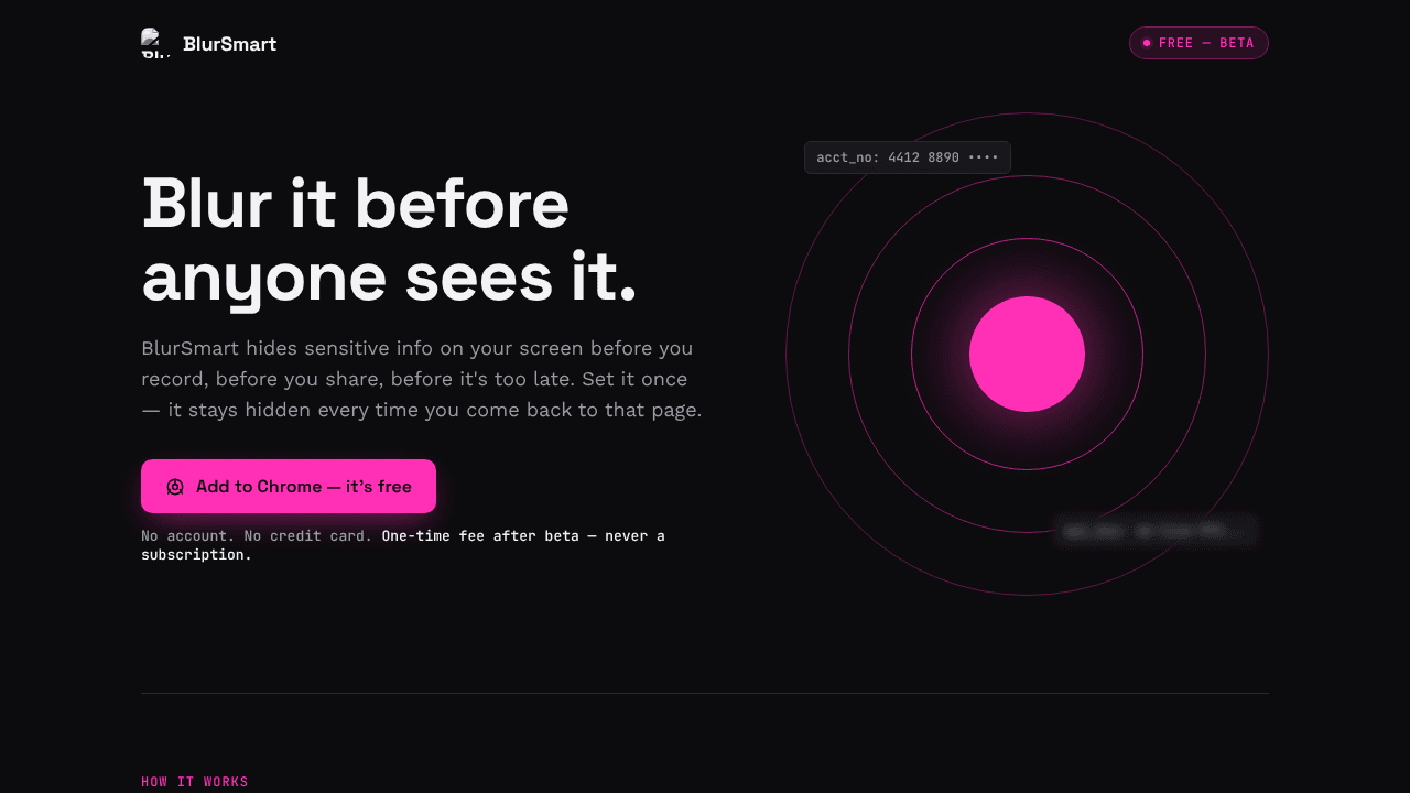 BlurSmart website screenshot