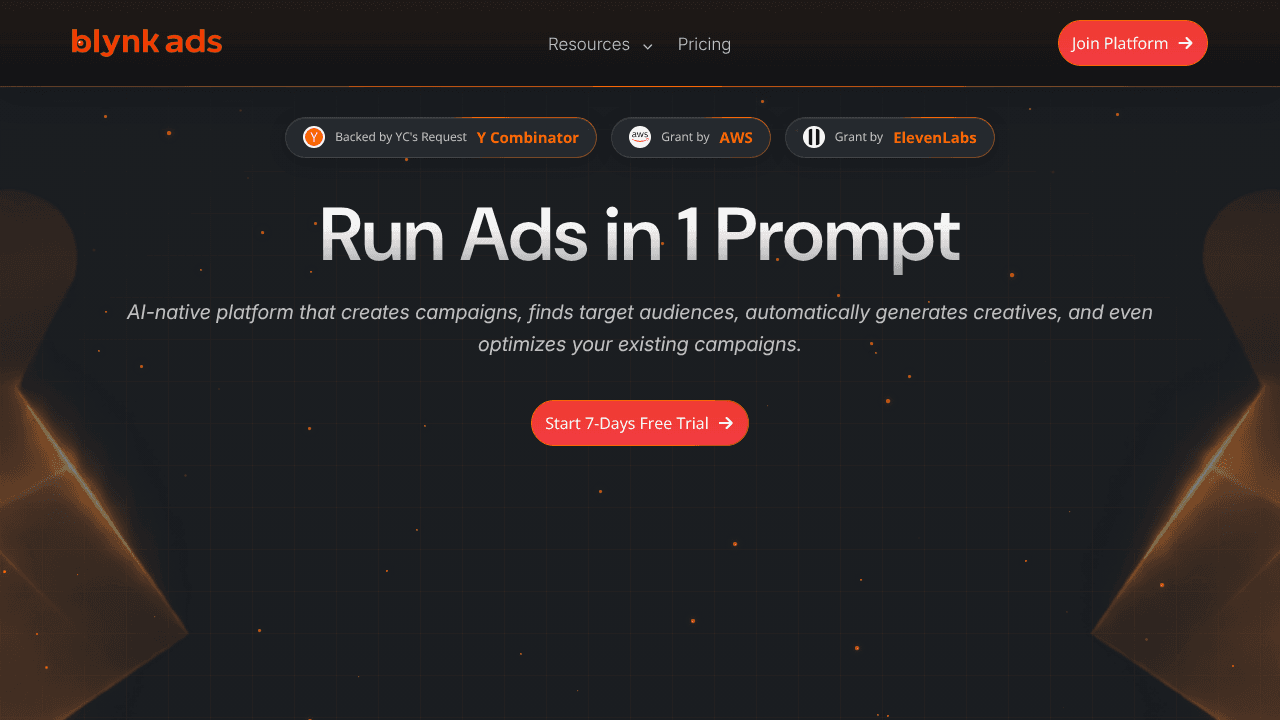 Blynk Ads website screenshot