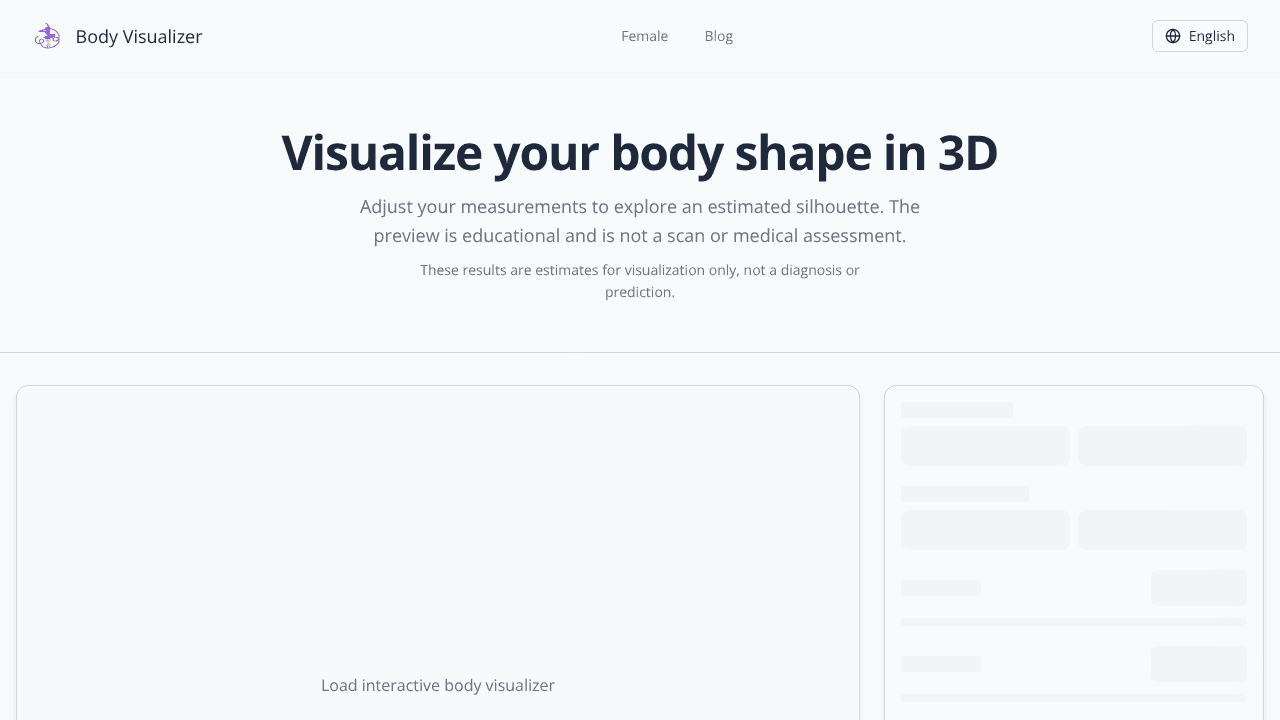 Body Visualizer website screenshot