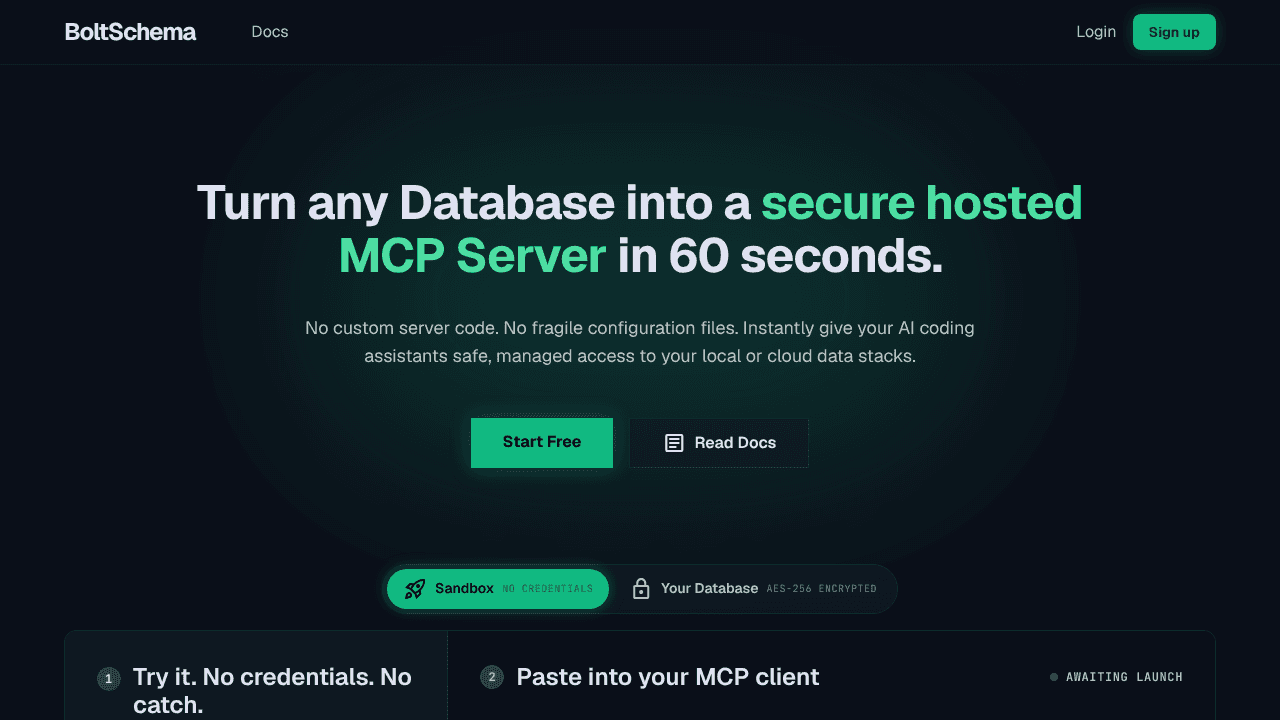 BoltSchema website screenshot