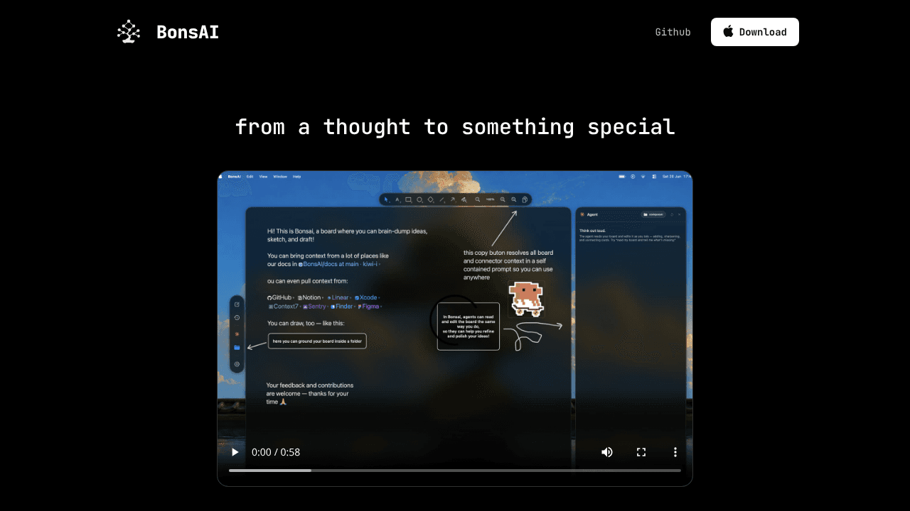 BonsAI website screenshot