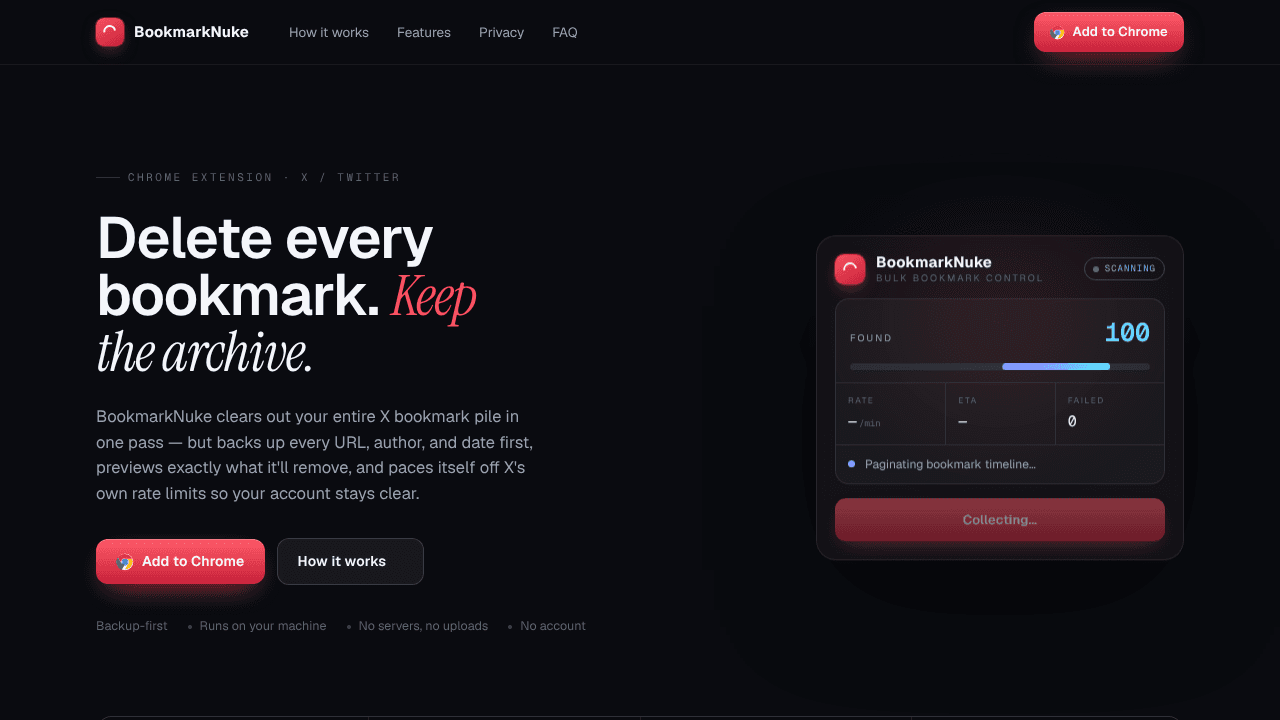 BookmarkNuke website screenshot