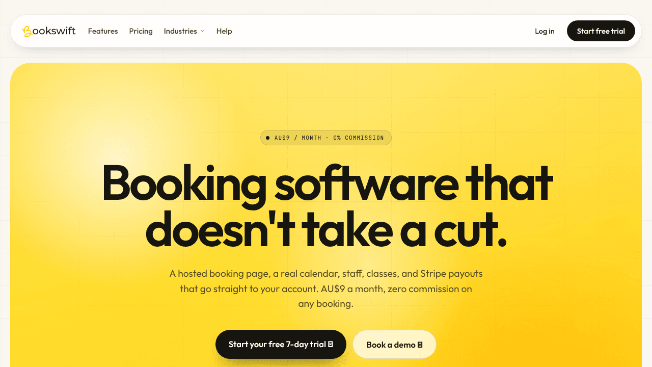 BookSwift website screenshot