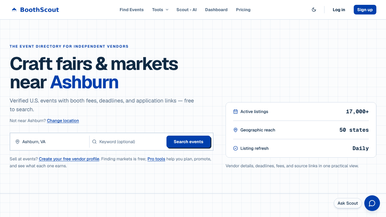 BoothScout website screenshot