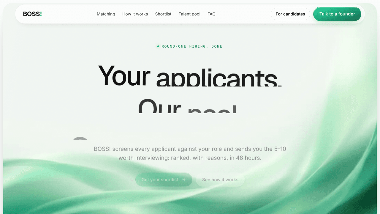 BOSS! website screenshot