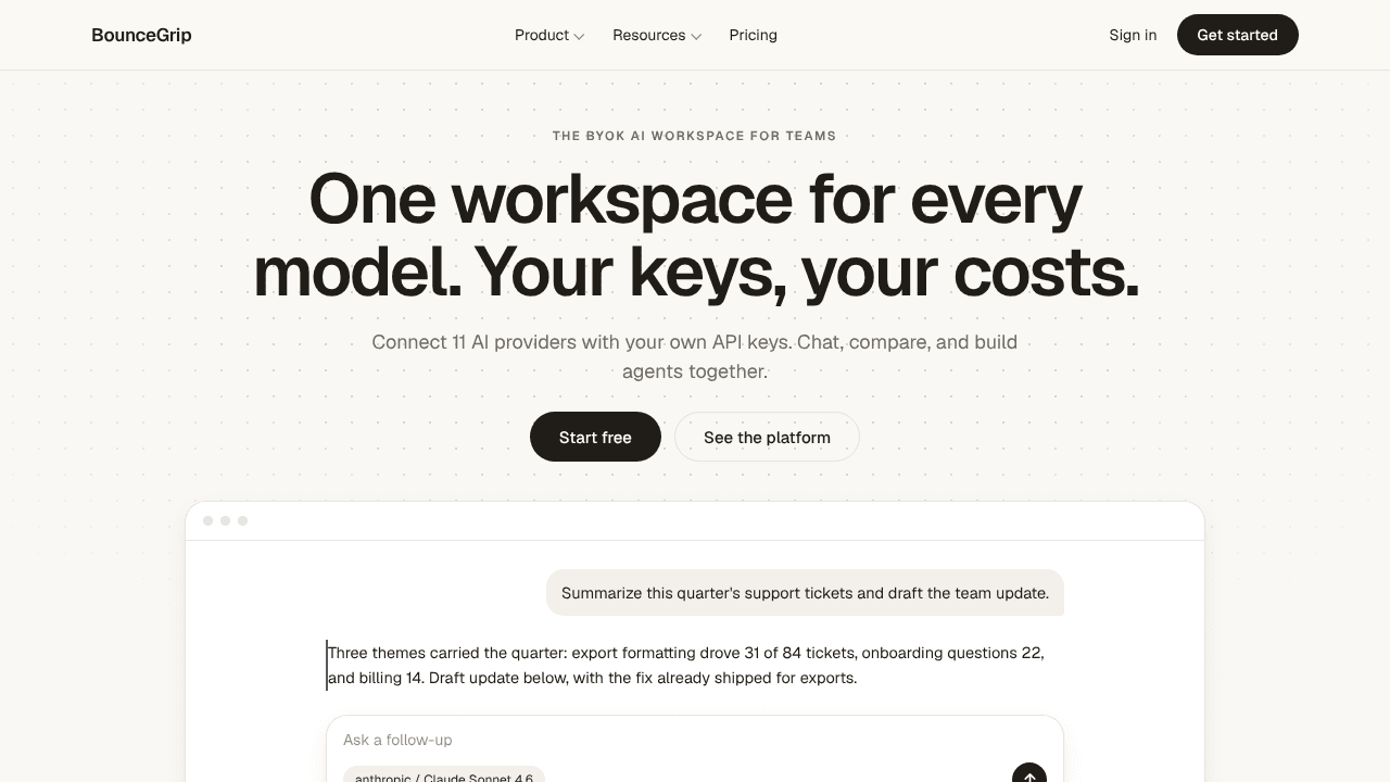 BounceGrip website screenshot