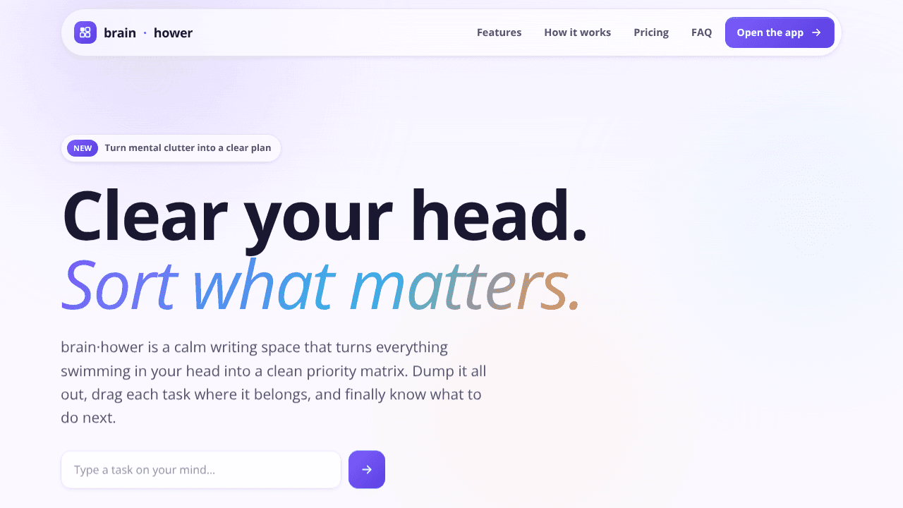 brain·hower website screenshot