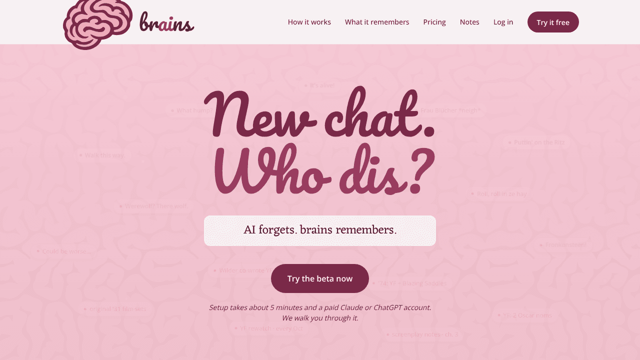 brains website screenshot