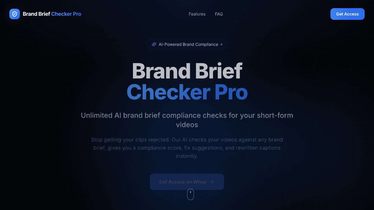 Brand Brief Checker Pro  website screenshot