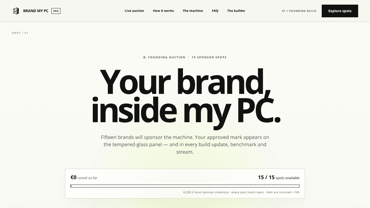 Brand My PC website screenshot