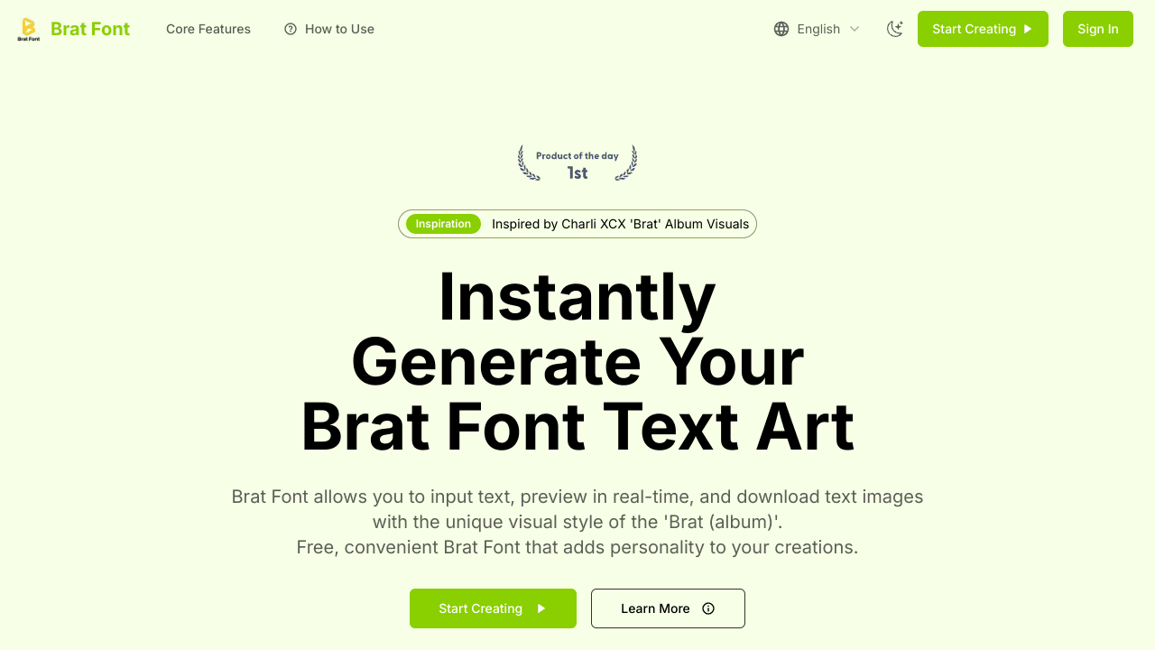 Brat Font Generator