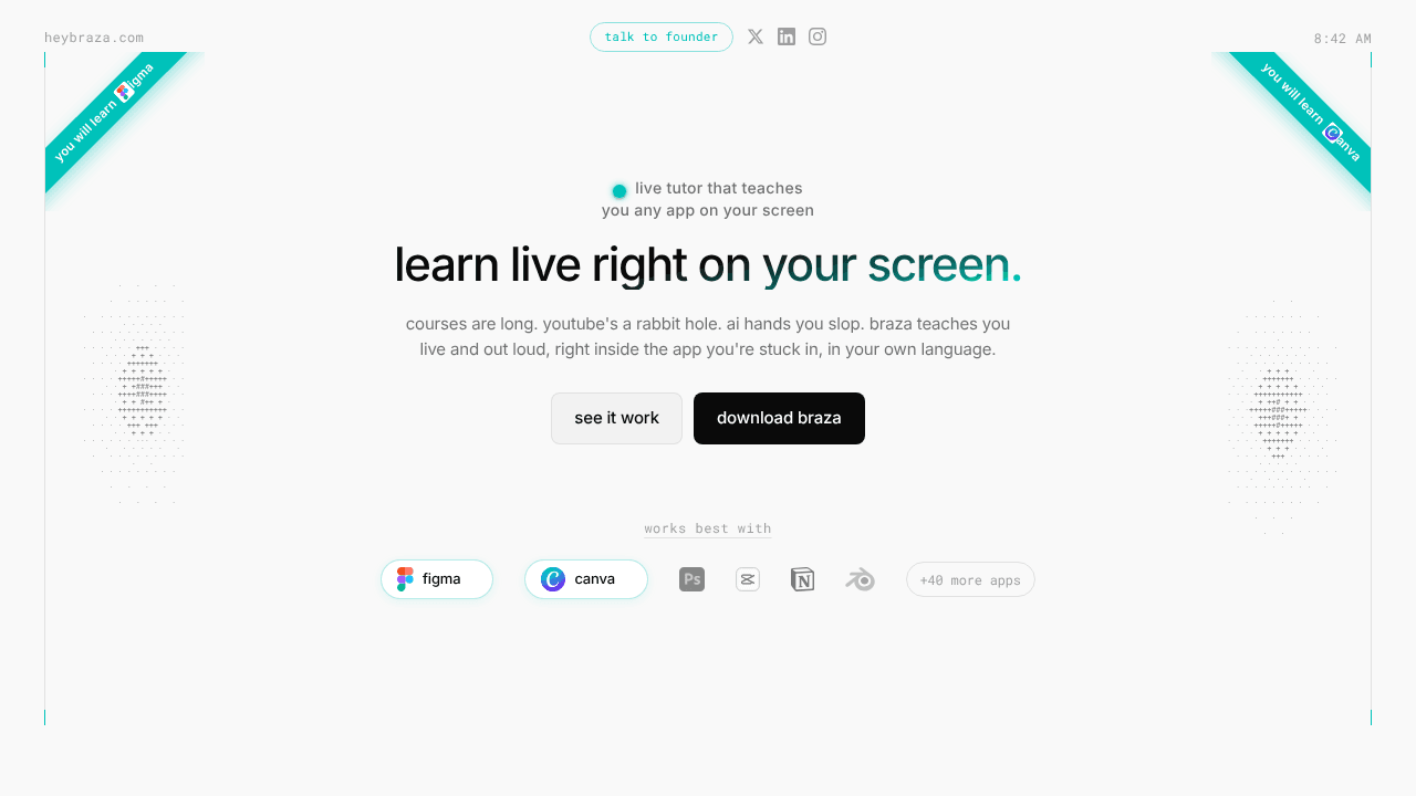 Braza website screenshot